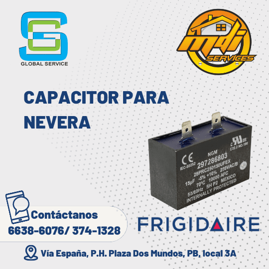 CAPACITOR NEVERA FRIGIDAIRE 297286803